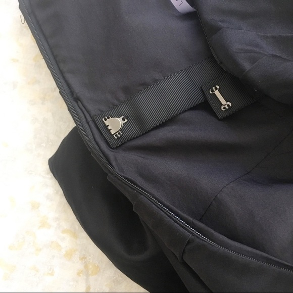 Vera Wang Lavender Label Size 2 Strapless Dress Silk Blend Black Formal Mini - Picture 8 of 10